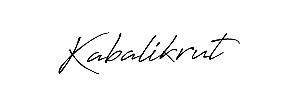 Make a beautiful signature design for name Kabalikrut. With this signature (Antro_Vectra_Bolder) style, you can create a handwritten signature for free. Kabalikrut signature style 7 images and pictures png