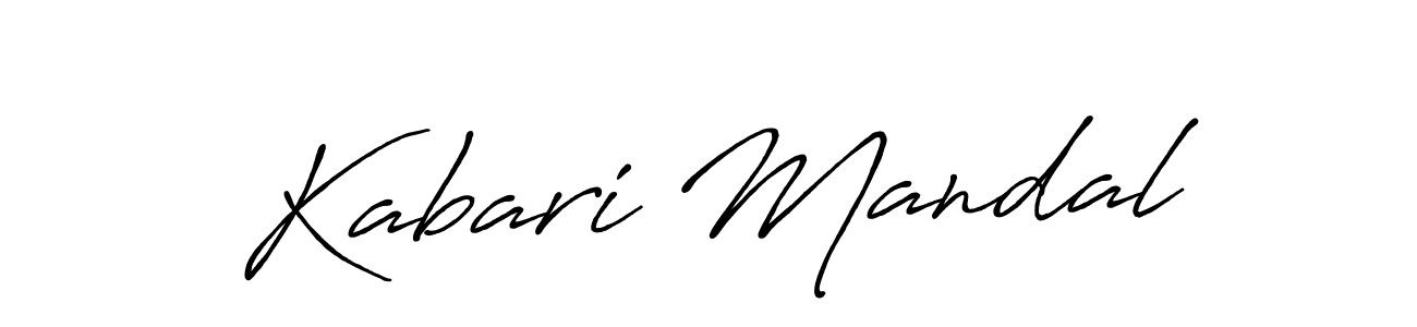 Make a beautiful signature design for name Kabari Mandal. With this signature (Antro_Vectra_Bolder) style, you can create a handwritten signature for free. Kabari Mandal signature style 7 images and pictures png