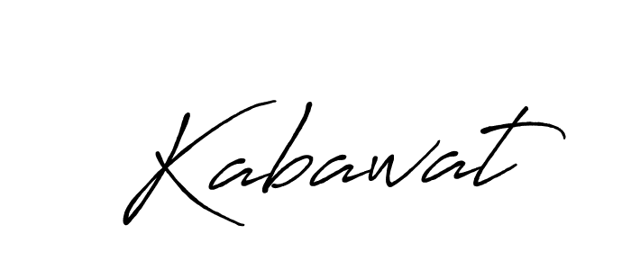 Make a beautiful signature design for name Kabawat. With this signature (Antro_Vectra_Bolder) style, you can create a handwritten signature for free. Kabawat signature style 7 images and pictures png