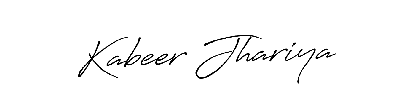 Kabeer Jhariya stylish signature style. Best Handwritten Sign (Antro_Vectra_Bolder) for my name. Handwritten Signature Collection Ideas for my name Kabeer Jhariya. Kabeer Jhariya signature style 7 images and pictures png