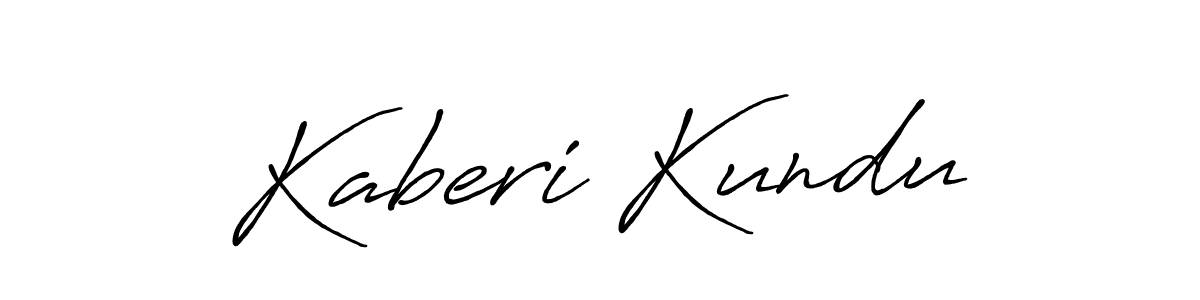 Make a beautiful signature design for name Kaberi Kundu. With this signature (Antro_Vectra_Bolder) style, you can create a handwritten signature for free. Kaberi Kundu signature style 7 images and pictures png