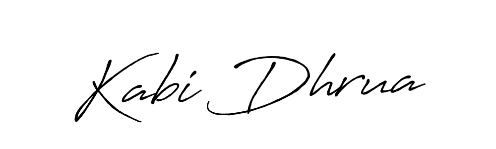 How to make Kabi Dhrua name signature. Use Antro_Vectra_Bolder style for creating short signs online. This is the latest handwritten sign. Kabi Dhrua signature style 7 images and pictures png