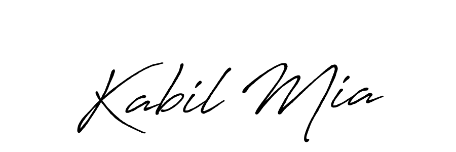 Also we have Kabil Mia name is the best signature style. Create professional handwritten signature collection using Antro_Vectra_Bolder autograph style. Kabil Mia signature style 7 images and pictures png