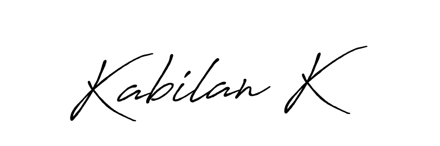 How to make Kabilan K signature? Antro_Vectra_Bolder is a professional autograph style. Create handwritten signature for Kabilan K name. Kabilan K signature style 7 images and pictures png