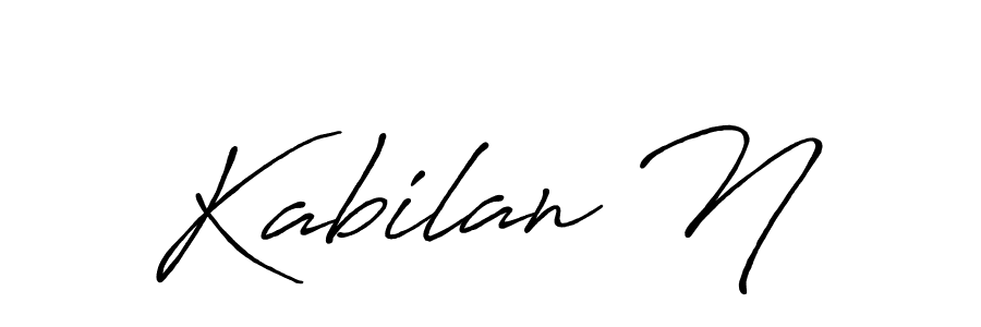 Kabilan N stylish signature style. Best Handwritten Sign (Antro_Vectra_Bolder) for my name. Handwritten Signature Collection Ideas for my name Kabilan N. Kabilan N signature style 7 images and pictures png