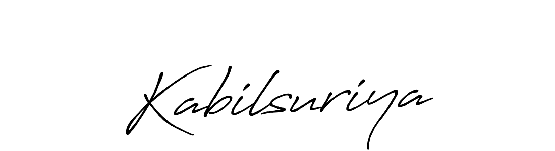 Create a beautiful signature design for name Kabilsuriya. With this signature (Antro_Vectra_Bolder) fonts, you can make a handwritten signature for free. Kabilsuriya signature style 7 images and pictures png