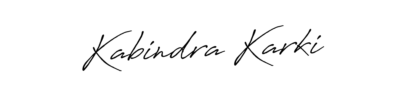 Make a beautiful signature design for name Kabindra Karki. With this signature (Antro_Vectra_Bolder) style, you can create a handwritten signature for free. Kabindra Karki signature style 7 images and pictures png