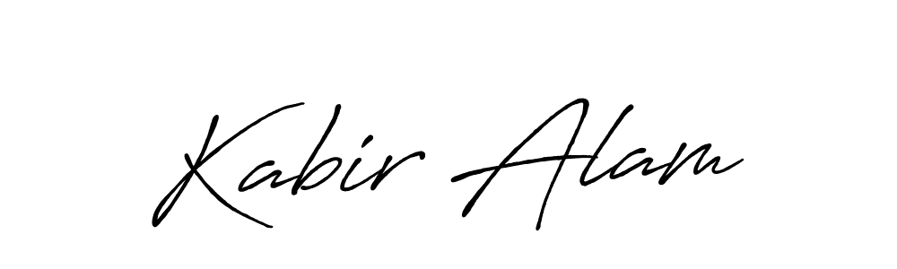 Use a signature maker to create a handwritten signature online. With this signature software, you can design (Antro_Vectra_Bolder) your own signature for name Kabir Alam. Kabir Alam signature style 7 images and pictures png