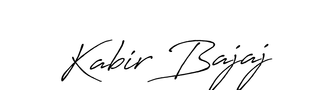 Create a beautiful signature design for name Kabir Bajaj. With this signature (Antro_Vectra_Bolder) fonts, you can make a handwritten signature for free. Kabir Bajaj signature style 7 images and pictures png