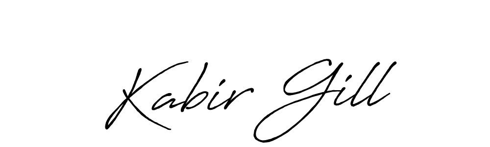 Also we have Kabir Gill name is the best signature style. Create professional handwritten signature collection using Antro_Vectra_Bolder autograph style. Kabir Gill signature style 7 images and pictures png