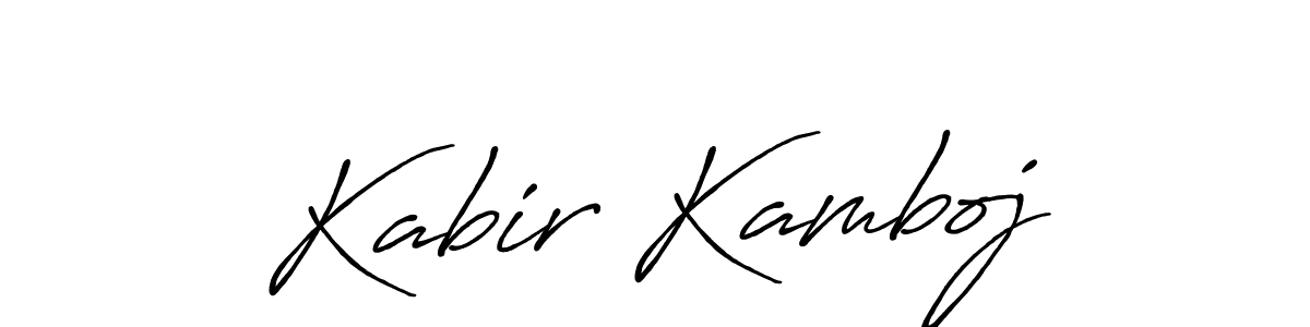 How to make Kabir Kamboj signature? Antro_Vectra_Bolder is a professional autograph style. Create handwritten signature for Kabir Kamboj name. Kabir Kamboj signature style 7 images and pictures png