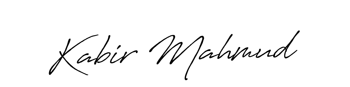 Make a beautiful signature design for name Kabir Mahmud. With this signature (Antro_Vectra_Bolder) style, you can create a handwritten signature for free. Kabir Mahmud signature style 7 images and pictures png