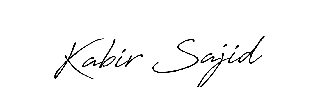 Create a beautiful signature design for name Kabir Sajid. With this signature (Antro_Vectra_Bolder) fonts, you can make a handwritten signature for free. Kabir Sajid signature style 7 images and pictures png