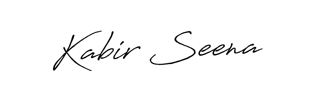 Similarly Antro_Vectra_Bolder is the best handwritten signature design. Signature creator online .You can use it as an online autograph creator for name Kabir Seena. Kabir Seena signature style 7 images and pictures png