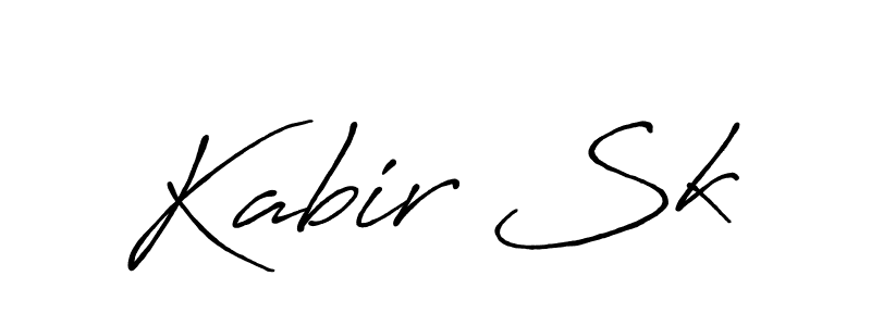 Design your own signature with our free online signature maker. With this signature software, you can create a handwritten (Antro_Vectra_Bolder) signature for name Kabir Sk. Kabir Sk signature style 7 images and pictures png