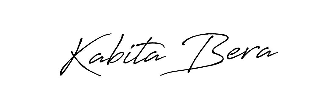 Use a signature maker to create a handwritten signature online. With this signature software, you can design (Antro_Vectra_Bolder) your own signature for name Kabita Bera. Kabita Bera signature style 7 images and pictures png