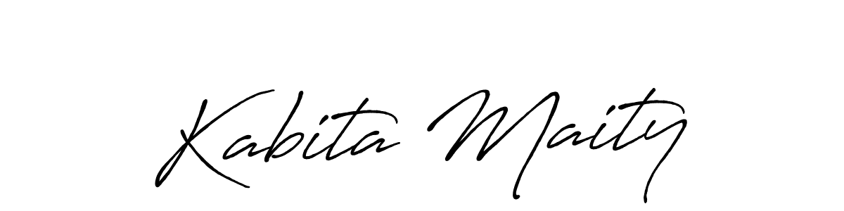 Design your own signature with our free online signature maker. With this signature software, you can create a handwritten (Antro_Vectra_Bolder) signature for name Kabita Maity. Kabita Maity signature style 7 images and pictures png