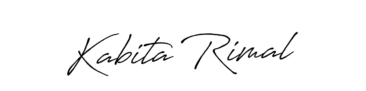 It looks lik you need a new signature style for name Kabita Rimal. Design unique handwritten (Antro_Vectra_Bolder) signature with our free signature maker in just a few clicks. Kabita Rimal signature style 7 images and pictures png