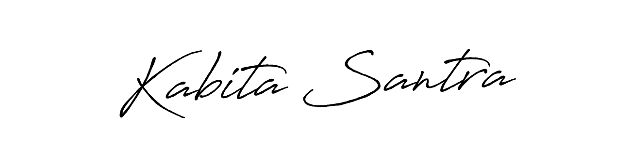 Make a beautiful signature design for name Kabita Santra. With this signature (Antro_Vectra_Bolder) style, you can create a handwritten signature for free. Kabita Santra signature style 7 images and pictures png