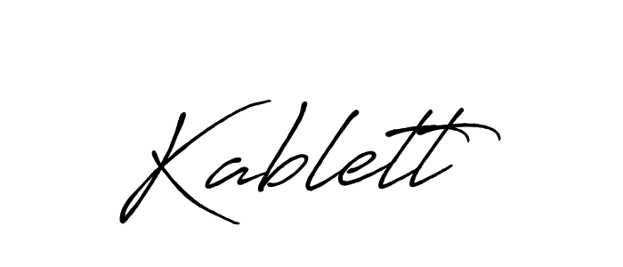 Design your own signature with our free online signature maker. With this signature software, you can create a handwritten (Antro_Vectra_Bolder) signature for name Kablett. Kablett signature style 7 images and pictures png