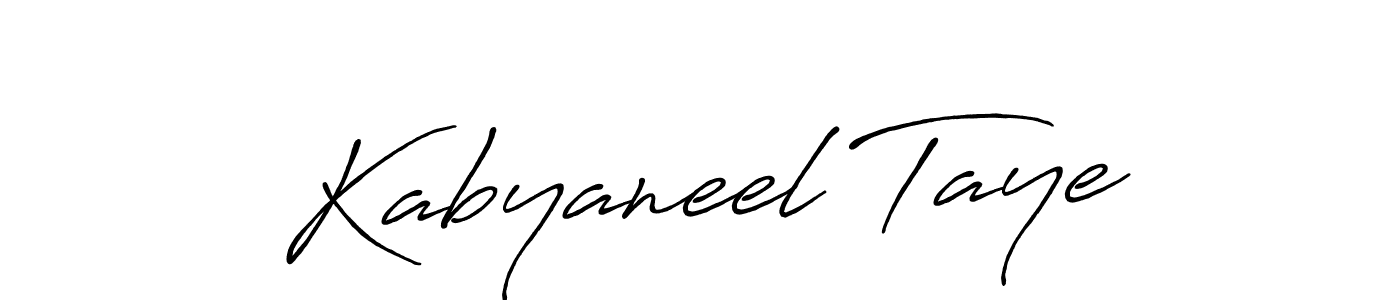 Kabyaneel Taye stylish signature style. Best Handwritten Sign (Antro_Vectra_Bolder) for my name. Handwritten Signature Collection Ideas for my name Kabyaneel Taye. Kabyaneel Taye signature style 7 images and pictures png