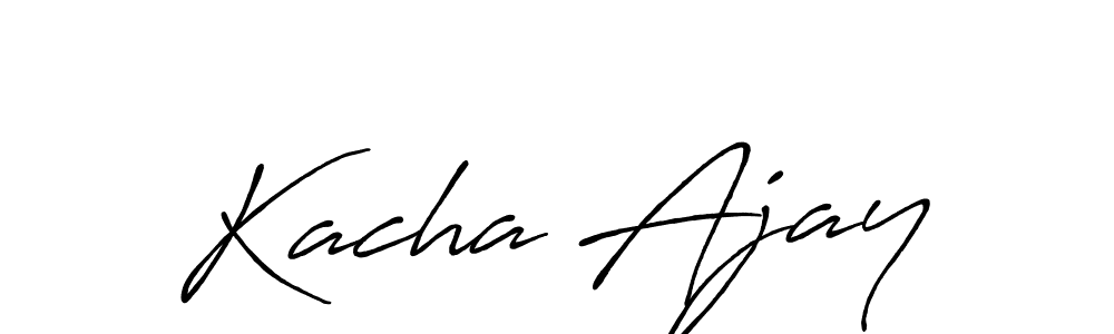 Antro_Vectra_Bolder is a professional signature style that is perfect for those who want to add a touch of class to their signature. It is also a great choice for those who want to make their signature more unique. Get Kacha Ajay name to fancy signature for free. Kacha Ajay signature style 7 images and pictures png