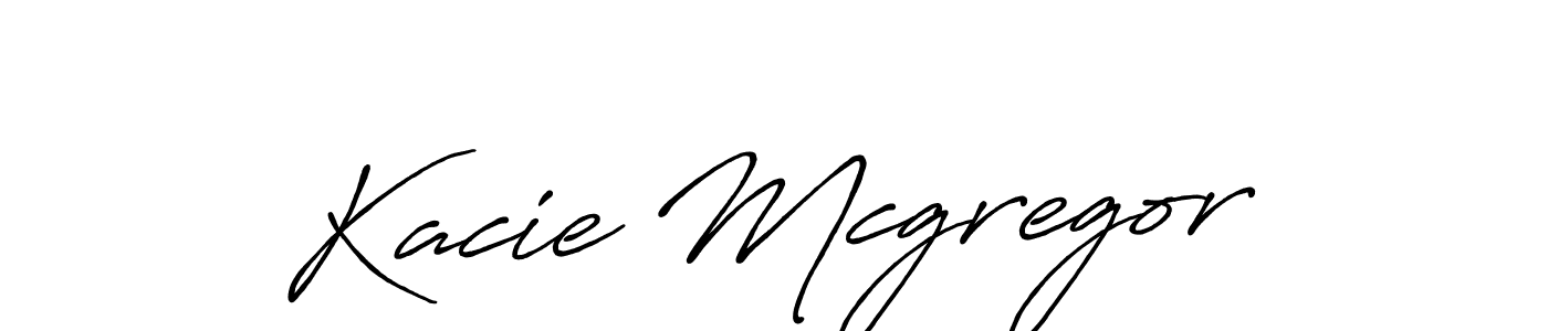 How to make Kacie Mcgregor name signature. Use Antro_Vectra_Bolder style for creating short signs online. This is the latest handwritten sign. Kacie Mcgregor signature style 7 images and pictures png