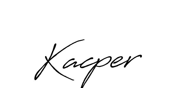 Design your own signature with our free online signature maker. With this signature software, you can create a handwritten (Antro_Vectra_Bolder) signature for name Kacper. Kacper signature style 7 images and pictures png