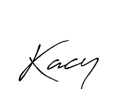 How to make Kacy signature? Antro_Vectra_Bolder is a professional autograph style. Create handwritten signature for Kacy name. Kacy signature style 7 images and pictures png