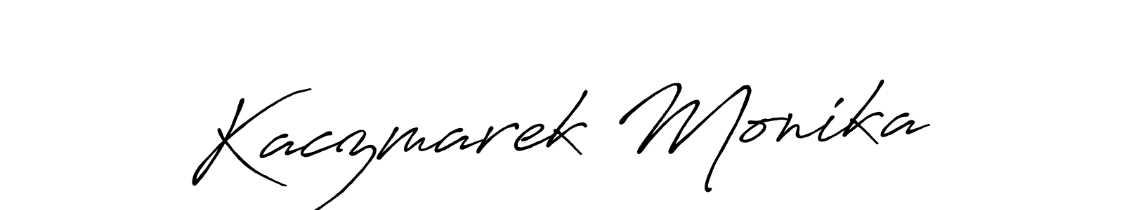 Make a beautiful signature design for name Kaczmarek Monika. With this signature (Antro_Vectra_Bolder) style, you can create a handwritten signature for free. Kaczmarek Monika signature style 7 images and pictures png