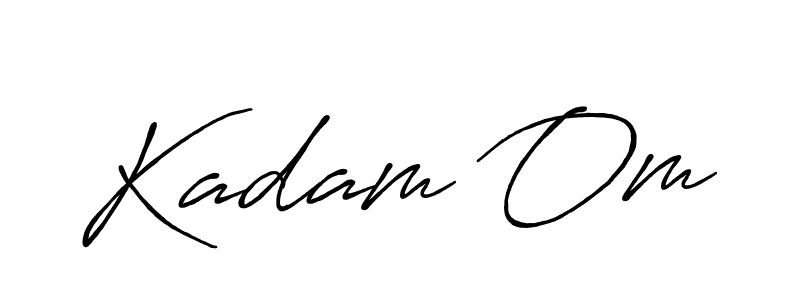 Use a signature maker to create a handwritten signature online. With this signature software, you can design (Antro_Vectra_Bolder) your own signature for name Kadam Om. Kadam Om signature style 7 images and pictures png