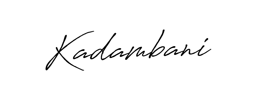 How to make Kadambani name signature. Use Antro_Vectra_Bolder style for creating short signs online. This is the latest handwritten sign. Kadambani signature style 7 images and pictures png