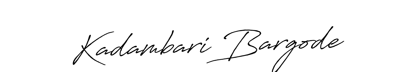 Use a signature maker to create a handwritten signature online. With this signature software, you can design (Antro_Vectra_Bolder) your own signature for name Kadambari Bargode. Kadambari Bargode signature style 7 images and pictures png