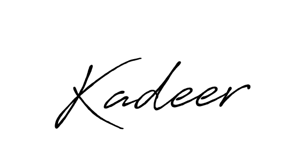 Make a beautiful signature design for name Kadeer. With this signature (Antro_Vectra_Bolder) style, you can create a handwritten signature for free. Kadeer signature style 7 images and pictures png