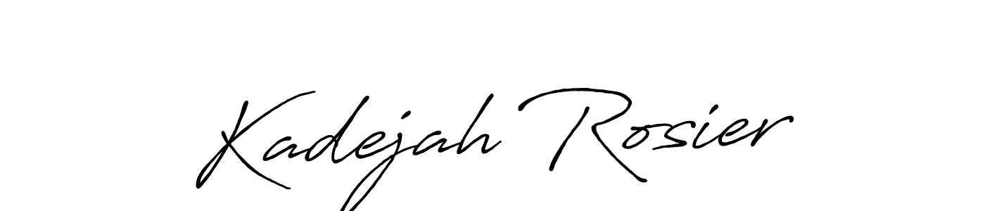 You can use this online signature creator to create a handwritten signature for the name Kadejah Rosier. This is the best online autograph maker. Kadejah Rosier signature style 7 images and pictures png