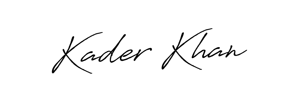 Make a beautiful signature design for name Kader Khan. With this signature (Antro_Vectra_Bolder) style, you can create a handwritten signature for free. Kader Khan signature style 7 images and pictures png