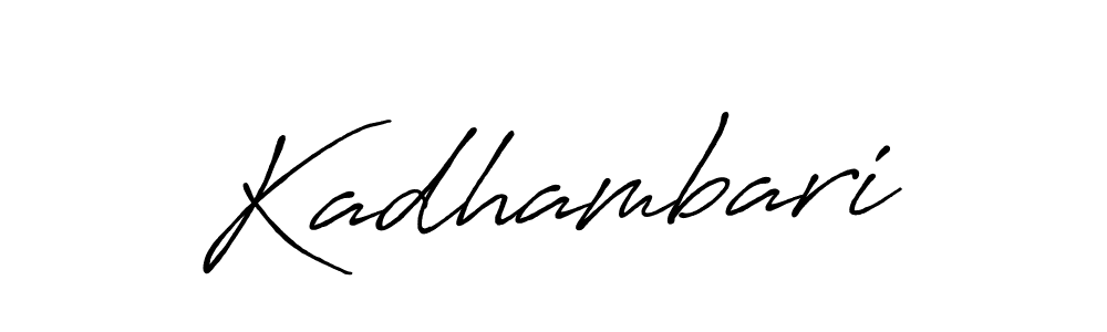 Also we have Kadhambari name is the best signature style. Create professional handwritten signature collection using Antro_Vectra_Bolder autograph style. Kadhambari signature style 7 images and pictures png