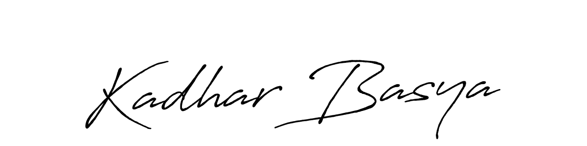 Use a signature maker to create a handwritten signature online. With this signature software, you can design (Antro_Vectra_Bolder) your own signature for name Kadhar Basya. Kadhar Basya signature style 7 images and pictures png