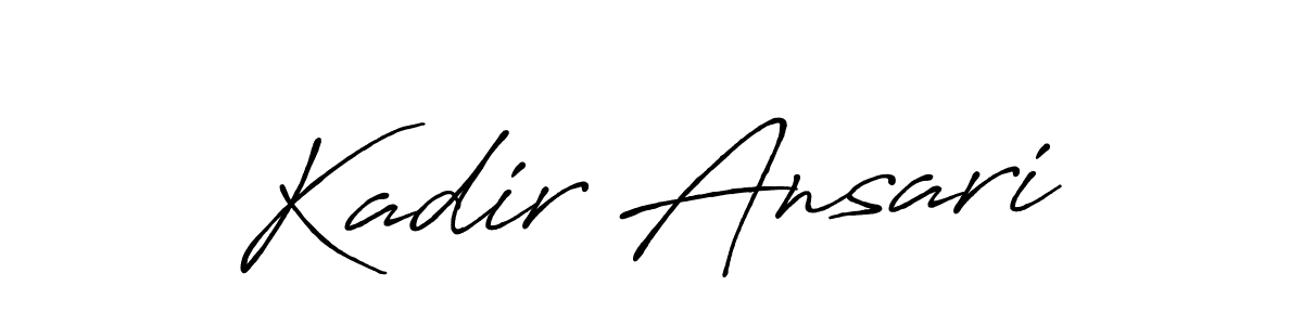 Kadir Ansari stylish signature style. Best Handwritten Sign (Antro_Vectra_Bolder) for my name. Handwritten Signature Collection Ideas for my name Kadir Ansari. Kadir Ansari signature style 7 images and pictures png