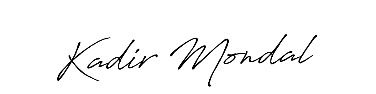 Design your own signature with our free online signature maker. With this signature software, you can create a handwritten (Antro_Vectra_Bolder) signature for name Kadir Mondal. Kadir Mondal signature style 7 images and pictures png