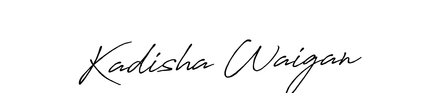 See photos of Kadisha Waigan official signature by Spectra . Check more albums & portfolios. Read reviews & check more about Antro_Vectra_Bolder font. Kadisha Waigan signature style 7 images and pictures png