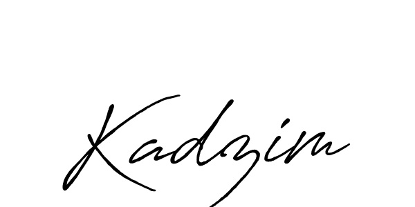 Kadzim stylish signature style. Best Handwritten Sign (Antro_Vectra_Bolder) for my name. Handwritten Signature Collection Ideas for my name Kadzim. Kadzim signature style 7 images and pictures png