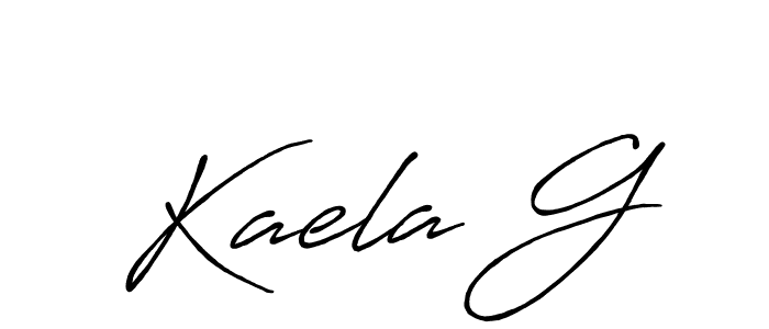 Similarly Antro_Vectra_Bolder is the best handwritten signature design. Signature creator online .You can use it as an online autograph creator for name Kaela G. Kaela G signature style 7 images and pictures png