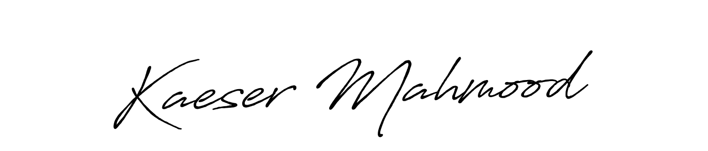 Make a beautiful signature design for name Kaeser Mahmood. With this signature (Antro_Vectra_Bolder) style, you can create a handwritten signature for free. Kaeser Mahmood signature style 7 images and pictures png