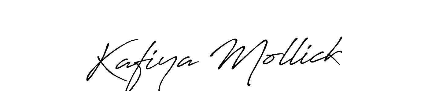 How to make Kafiya Mollick name signature. Use Antro_Vectra_Bolder style for creating short signs online. This is the latest handwritten sign. Kafiya Mollick signature style 7 images and pictures png