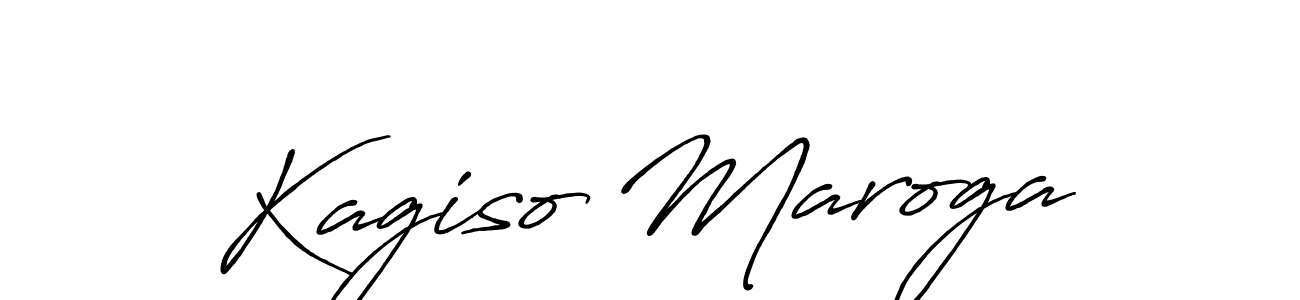 Create a beautiful signature design for name Kagiso Maroga. With this signature (Antro_Vectra_Bolder) fonts, you can make a handwritten signature for free. Kagiso Maroga signature style 7 images and pictures png