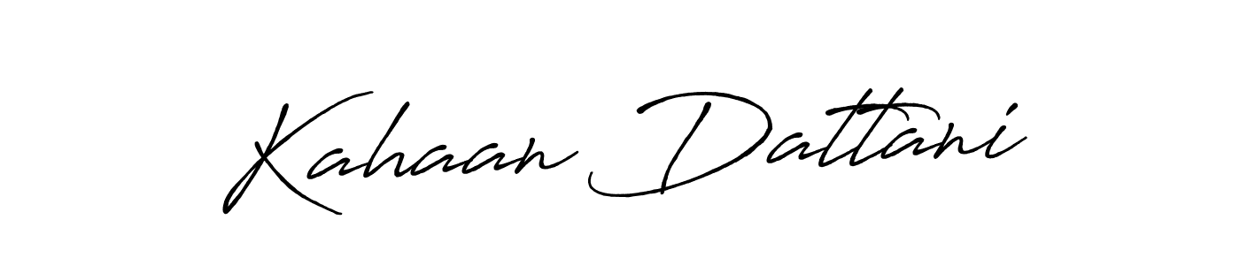 You should practise on your own different ways (Antro_Vectra_Bolder) to write your name (Kahaan Dattani) in signature. don't let someone else do it for you. Kahaan Dattani signature style 7 images and pictures png