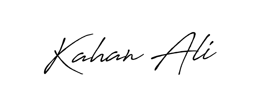Create a beautiful signature design for name Kahan Ali. With this signature (Antro_Vectra_Bolder) fonts, you can make a handwritten signature for free. Kahan Ali signature style 7 images and pictures png
