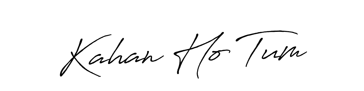 Make a beautiful signature design for name Kahan Ho Tum. Use this online signature maker to create a handwritten signature for free. Kahan Ho Tum signature style 7 images and pictures png