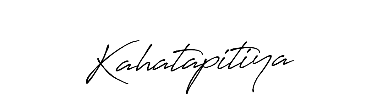 How to make Kahatapitiya signature? Antro_Vectra_Bolder is a professional autograph style. Create handwritten signature for Kahatapitiya name. Kahatapitiya signature style 7 images and pictures png